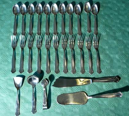 Kaffeebesteck antik versilbert BE020